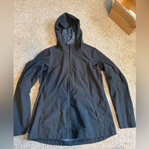 32 Degrees Black Hooded Lightweight Rain Jacket